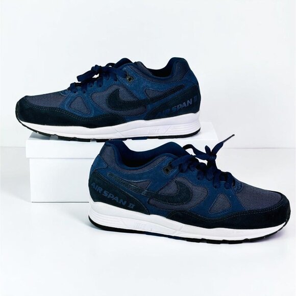 NEW Nike Mens Air Span 2 SE Midnight Navy SP19 BQ6052-400 Lace UP Sneaker Size 7 - Picture 1 of 11